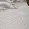 Hebden Cotton Narrow Stripe Bed Linen Fitted Sheet Mauve