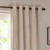 Yard Hebden Striped Cotton Ready Made Eyelet Curtains Natural