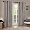 Yard Hebden Striped Cotton Ready Made Eyelet Curtains Grey