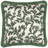 Paoletti Seventy Three Hedera Jacquard 45cm x 45cm Filled Cushion Green