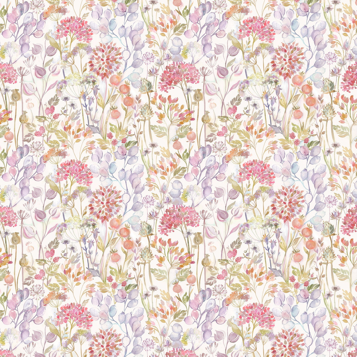 Voyage Maison Hedgerow Printed Linen Fabric Cream