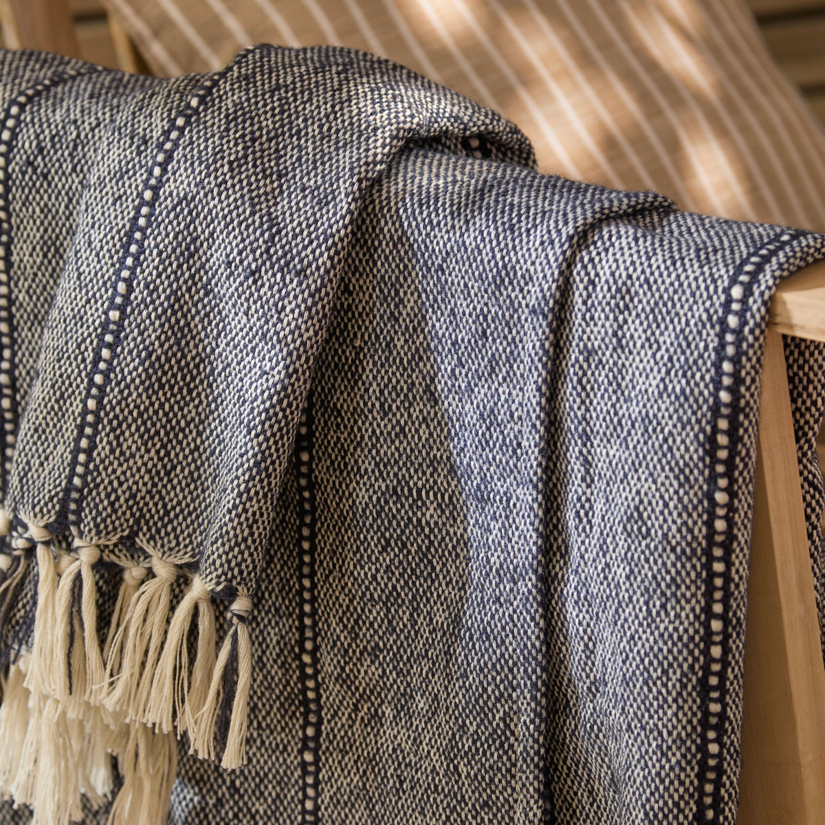 Yard Hedon Woven Outdoor Throw 130cm x 180cm Navy