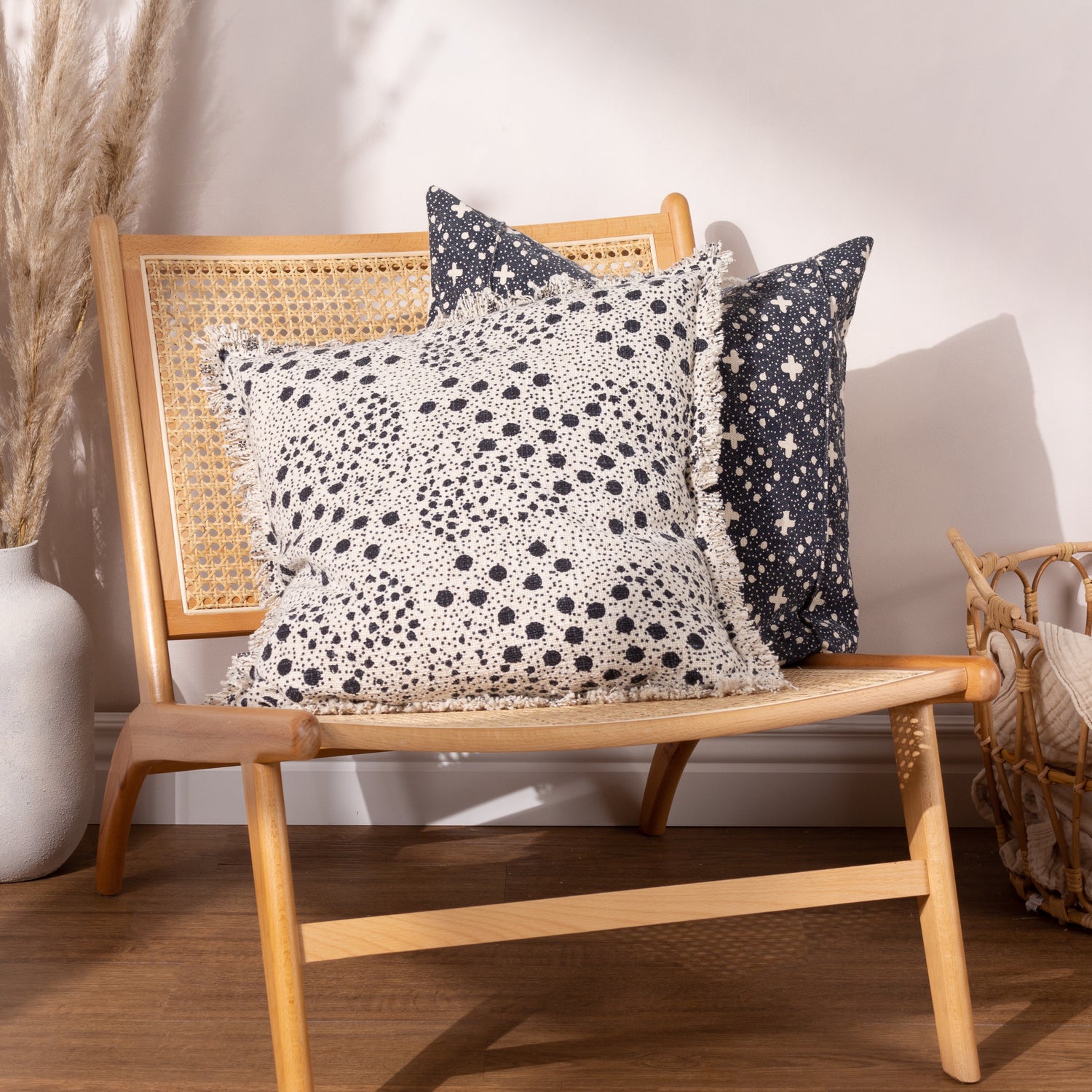Yard Helm Organic Woven Filled Cushion 50cm x 50cm Ink