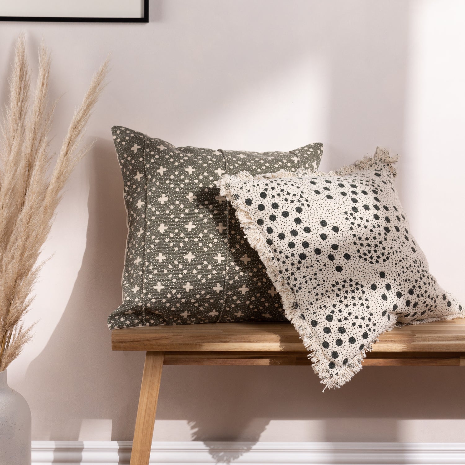 Yard Helm Organic Woven Filled Cushion 50cm x 50cm Lichen