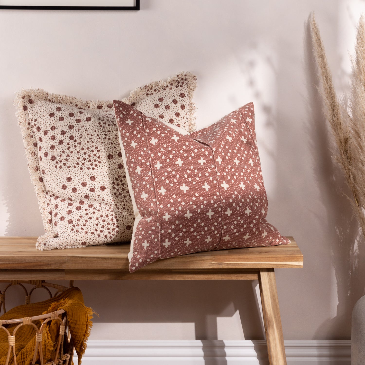 Yard Helm Organic Woven Filled Cushion 50cm x 50cm Pecan