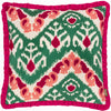 Henderson Embroidered Cotton Filled Cushion 45cm x 45cm Cerise Jade