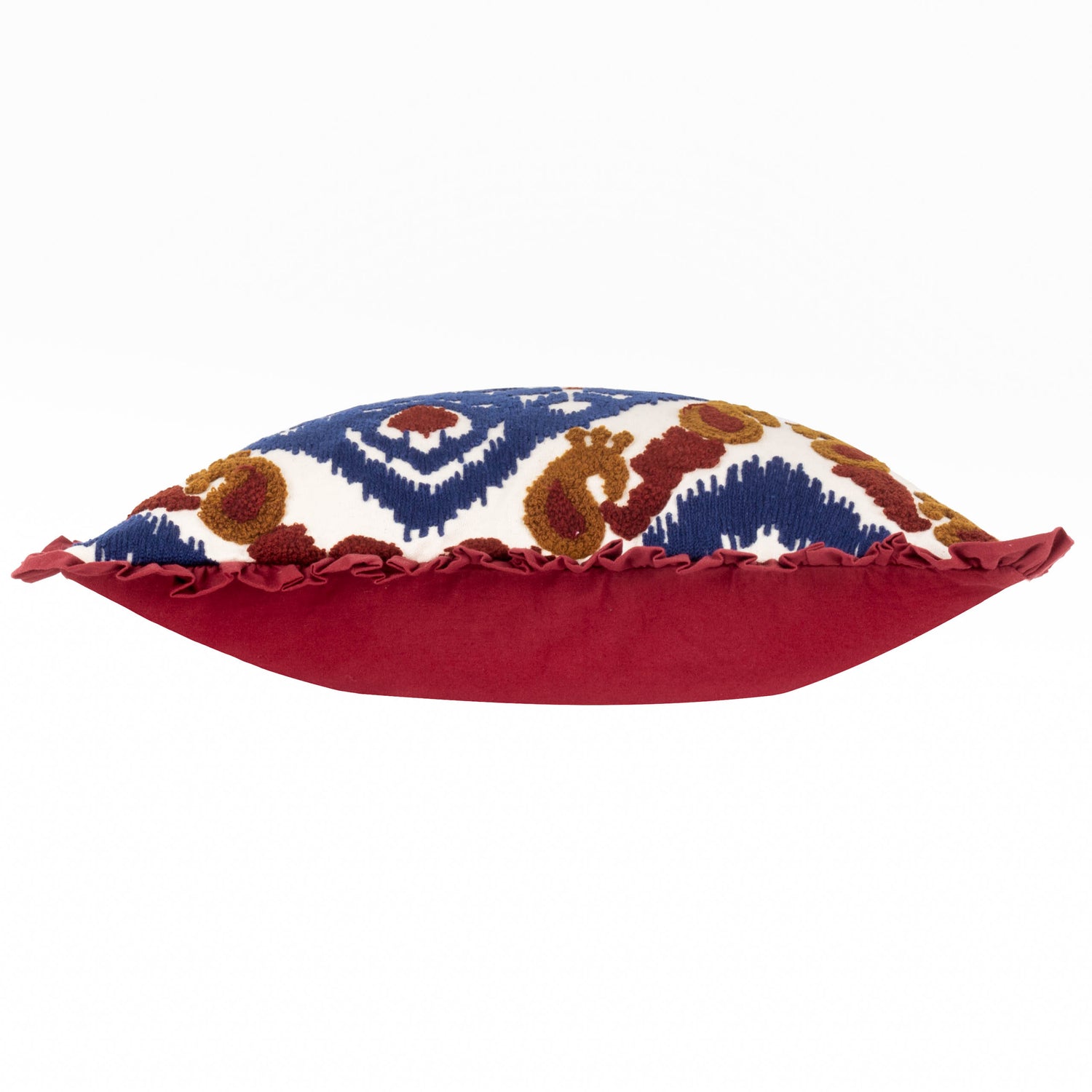 Henderson Embroidered Cotton Filled Cushion 45cm x 45cm Ruby Gold
