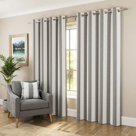 Henley Thermal Ready Made Eyelet Blackout Curtains Grey