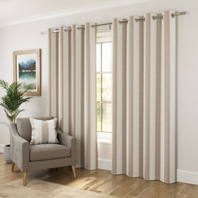Henley Thermal Ready Made Eyelet Blackout Curtains Natural