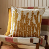 Voyage Maison Herb Embroidered Feather Filled Cushion 50cm x 50cm Mustard