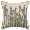 Voyage Maison Herb Embroidered Feather Filled Cushion 50cm x 50cm Steel