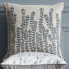 Voyage Maison Herb Embroidered Feather Filled Cushion 50cm x 50cm Steel