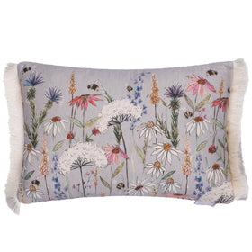 Voyage Maison Hermione Feather Boudoir Filled Cushion 40cm x 60cm Silver