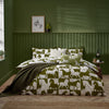 Herve Reversible Duvet Cover Bedding Set Olive