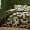 Herve Reversible Duvet Cover Bedding Set Olive