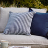 Yard Hessle Stripe Outdoor Filled Cushion 45cm x 45cm Navy
