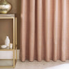 furn. Himalaya Jacquard Ready Made Eyelet Curtains Blush Pink