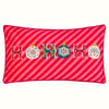 Evans Lichfield HoHoHo Velvet Piped 30cm x 50cm Filled Boudoir Red