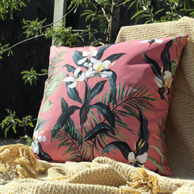 Honolulu Tropical Outdoor Filled Cushion 43cm x 43cm Pink