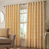Paoletti Horto Botanical Ready Made Eyelet Curtains Ochre