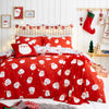 Fusion Happy Santa Duvet Cover Bedding Set Red