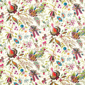 HARLEQUIN Wonderland Floral Printed Fabric Spinel Peridot Pearl
