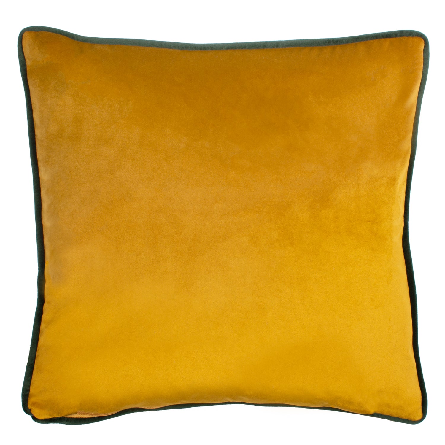 Hide And Seek Santa Printed Piped Velvet Filled Cushion 43cm x 43cm Green