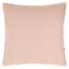 Yard Hebden Stripe Cotton 55cm x 55cm Filled Cushion Blush Cotta