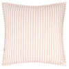 Yard Hebden Stripe Cotton 55cm x 55cm Filled Cushion Blush Cotta