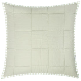 Yard Hebden Stripe Cotton 55cm x 55cm Filled Cushion Eucalyptus Bay Green