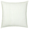 Yard Hebden Stripe Cotton 55cm x 55cm Filled Cushion Eucalyptus Bay Green