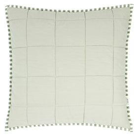 Yard Hebden Stripe Cotton 55cm x 55cm Filled Cushion Forest Bay Green