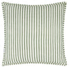 Yard Hebden Stripe Cotton 55cm x 55cm Filled Cushion Forest Bay Green