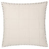 Yard Hebden Stripe Cotton 55cm x 55cm Filled Cushion Mole Stone