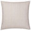 Yard Hebden Stripe Cotton 55cm x 55cm Filled Cushion Mole Stone