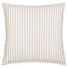 Yard Hebden Stripe Cotton 55cm x 55cm Filled Cushion Natural Stone