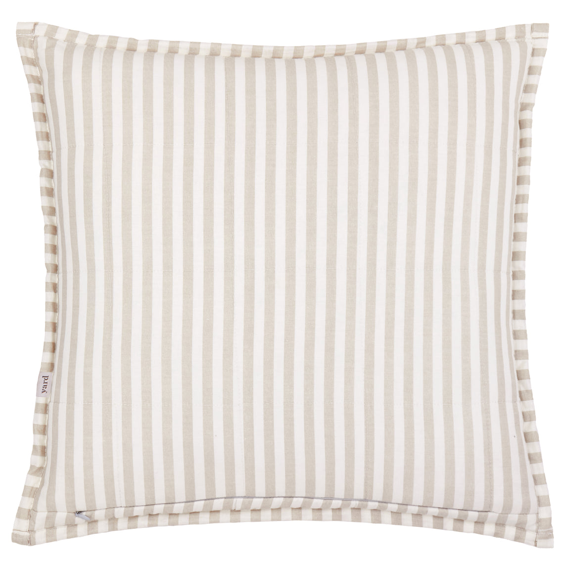 Yard Hebden Stripe Cotton 55cm x 55cm Filled Cushion Natural Stone
