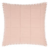Yard Hebden Stripe Cotton 55cm x 55cm Filled Cushion Pecan Cotta