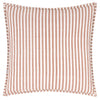 Yard Hebden Stripe Cotton 55cm x 55cm Filled Cushion Pecan Cotta