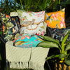 Hummingbird Outdoor Filled Cushion 43cm x 43cm Blue