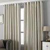 Paoletti Hurlingham Shimmer Ready Made Eyelet Curtains Champagne