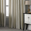 Paoletti Hurlingham Shimmer Ready Made Eyelet Curtains Champagne