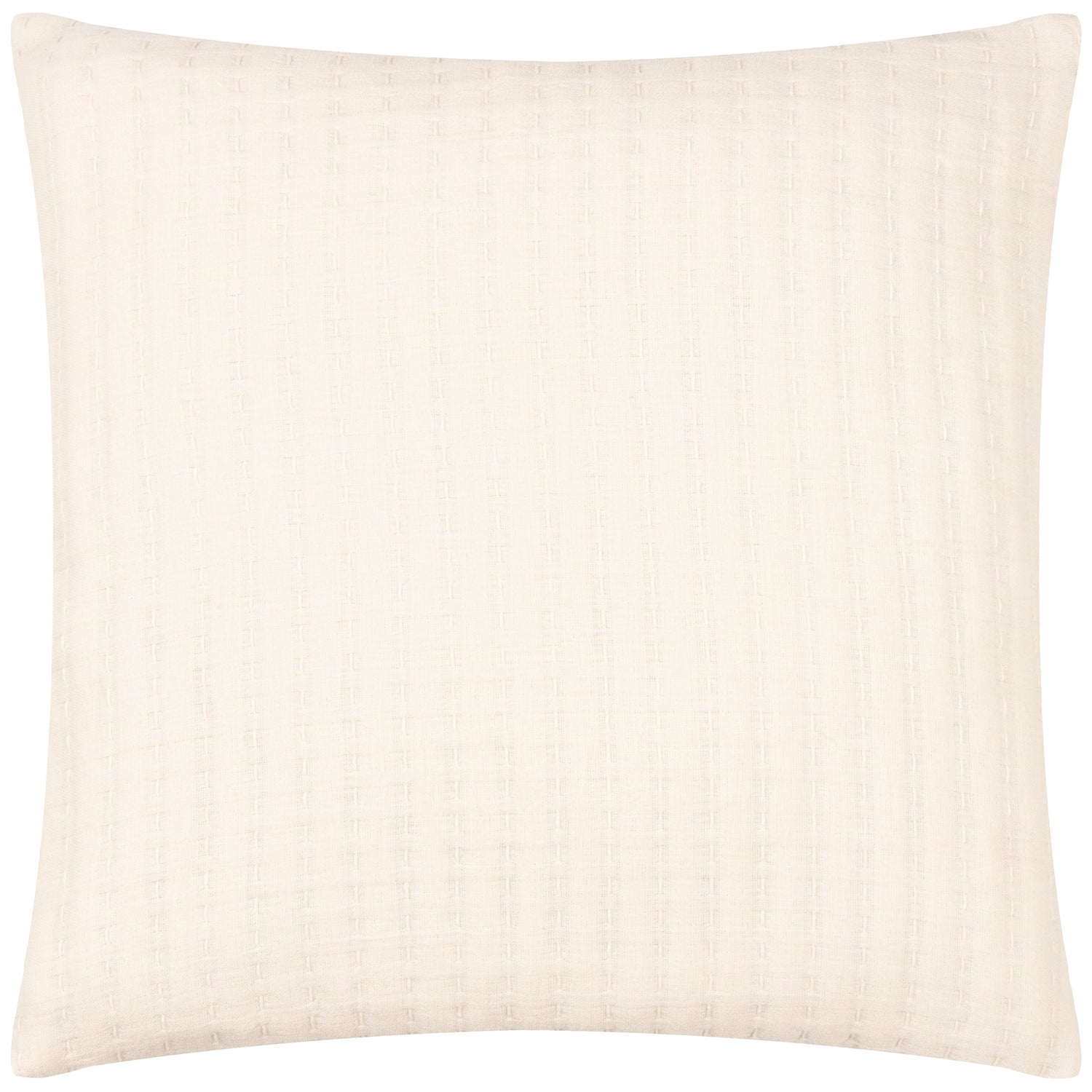 Yard Hush Cotton Linear Filled Cushion 45cm x 45cm Ecru