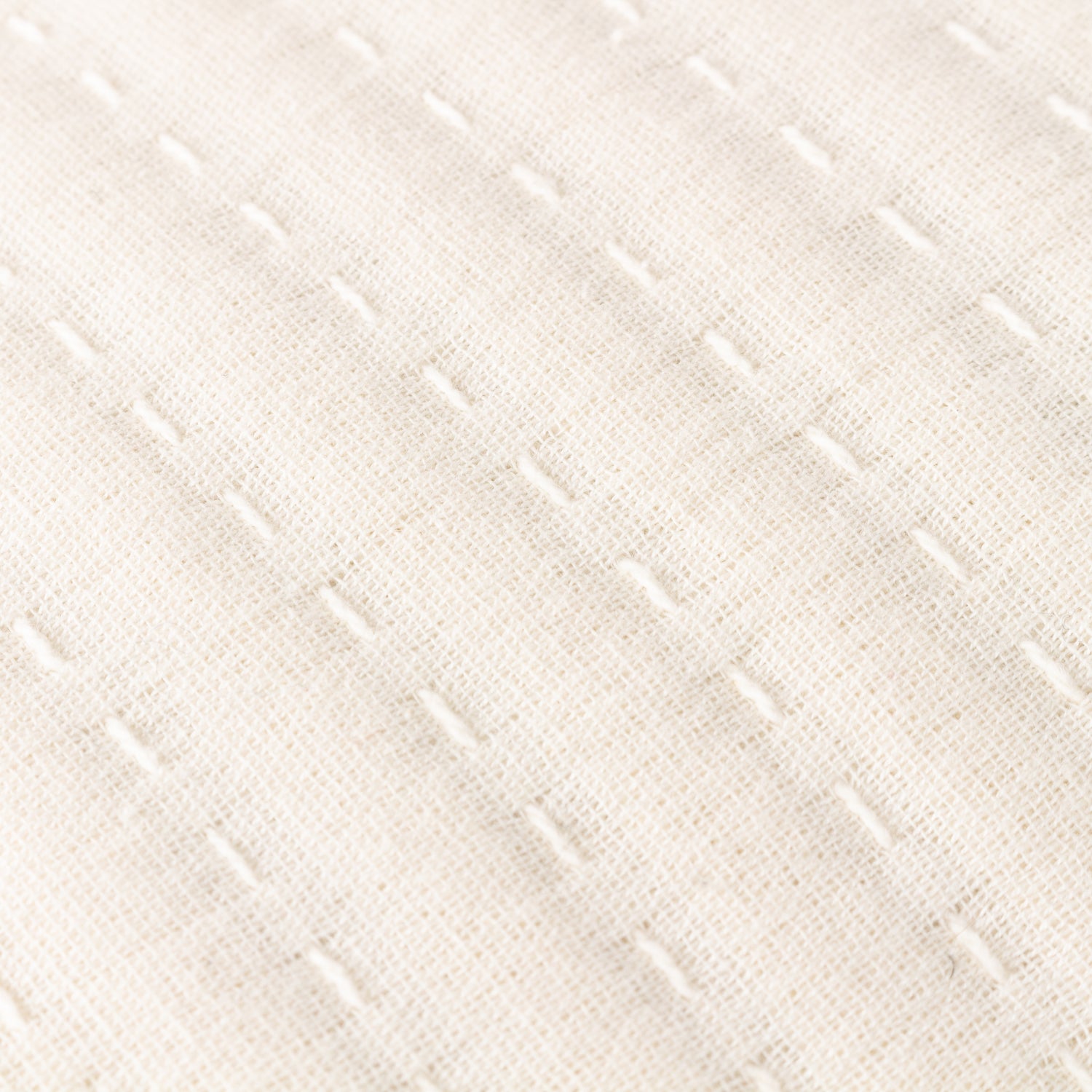 Yard Hush Cotton Linear Filled Cushion 45cm x 45cm Ecru