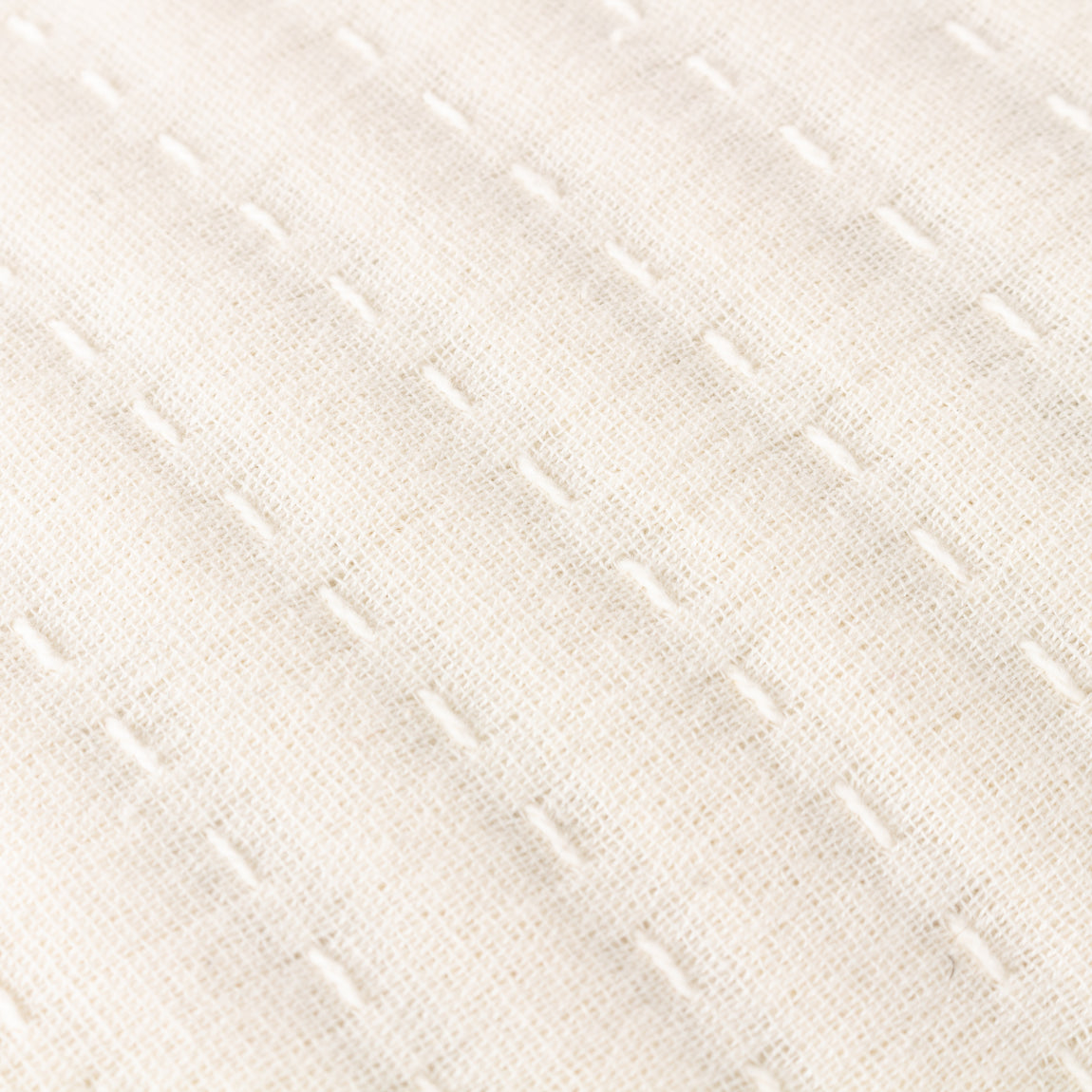 Yard Hush Cotton Linear Filled Cushion 45cm x 45cm Ecru