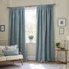 Sanderson Hutton Woven Jacquard Ready Made Pencil Pleat Curtains Blue
