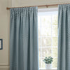 Sanderson Hutton Woven Jacquard Ready Made Pencil Pleat Curtains Blue