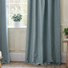 Sanderson Hutton Woven Jacquard Ready Made Pencil Pleat Curtains Blue