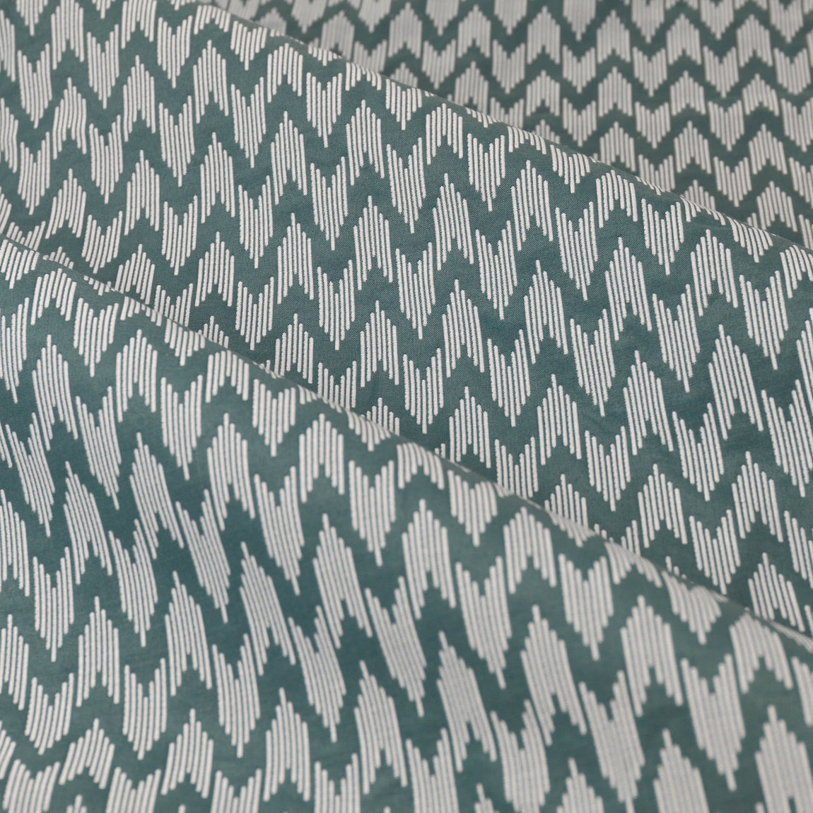 Sanderson Hutton Woven Jacquard Ready Made Pencil Pleat Curtains Blue