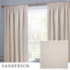 Sanderson Hutton Jacquard Ready Made Pencil Pleat Curtains Linen